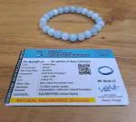 DVISHA Traders Healing Aquamarine Natural Bracelet Natural Pure Certified For Men and Women Adjustable 8mm Lab Certified Gemstone For Men and Women Bracelet for Healing Meditation Success and Abundance