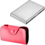 StealODeal Silver Pink 15 Card Holder (Set Of 2)