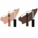 KINDED Nude It and Contour Brown Creamy Matte Waterproof Contour Liquid Concealer, 6 ml - Pack of 2