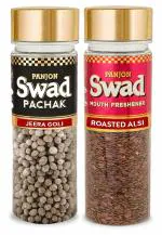 Panjon Swad Jeera Goli & Roasted Alsi Pachak (Mukhwas Mouth Fresheners) 2 Bottles, 250g