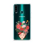 Emble Designer Clear Tranperant Silicone Case For Samsung A20s-Design A19 ( TPU | Soft , Samsung A20s| Multicolor )