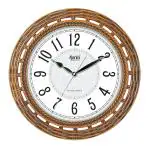 Ajanta Plastic Quartz Real Sweep Movement 14 Inch Wall Clock for Home (White)(8087_White_N)