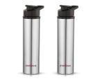 STOVIGLIE Stainless Steel Sipper Bottle with Flip Cap | Water Bottle | Gym Bottle | Fridge Bottle | Sports Bottle (Pack of 2)