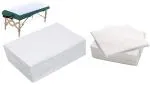 HENIK White Satin Flat Bedsheet (Pack Of 10)