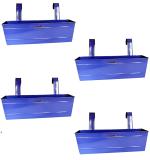 BUYERWELL Lavender Hanging Railing Planter 18 x 6 x 6 inch (Pack of 4)