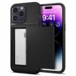 SPIGEN Black Thermoplastic Polyurethane Slim Armor Cs Back Cover Case Compatible With Iphone 14 Pro Max TPU