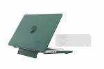 iFyx Compatible with MacBook Air 13 Inch 2021-2020 Release A2337 M1 A2179 Protective Hard Shell Case With Folding Stand + Keyguard Skin (Dark Green)