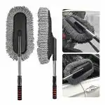 VMITRA Microfiber Car Cleaning Brush Ideal as Mop Duster, Washing Brush with Long Handle, Dust Cleaner Car Wash Brush with Handle, Home, Kitchen, Office Multipurpose Cleaner (CAR Duster)