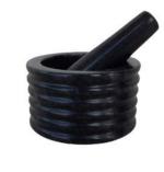 Rathore handicrafts Black Marble Mortar and Pestle Set 12.7 cm