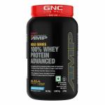 GNC AMP Gold Series 100% Whey Protein Advanced | Lean Muscle Gains | Advanced Fitness Performance | Formulated In USA | 24g Protein | 5.5g BCAA | 4g Glutamine | Vanilla Ice Cream | 4 lbs