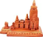 Real Craft Orange Stone, Ceramic Jagannath Temple Odisha Handicraft Dust Miniature Model Of Lord Jagannath Temple