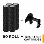 HAIDERY HARDWARE AUTM OfficeSmartLabels Multicolor Brother Labels Compatible DK2205 DK-2205 Labels with Reusable Refillable Cartridge (Pack of 20)