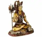 Idol Collections Multicolor Brass Large Lord Shiva In, 12 X 10 Inch