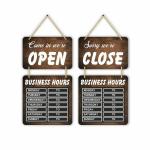 CVANU Weekly Schedule Open-Close Sign Board Wall Hanging for Wall Decoration