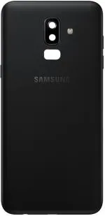PURPLESAVVY Black Plastic Side Key And Camera Lens Back Panel For Samsung Galaxy J8