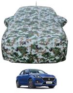 MOCKHE Waterproof Car Body Cover Compatible for Maruti Suzuki Swift Dzire (Model : 2018-Till Date) with Mirror Pocket and Antenna Pocket and Soft Cotton Lining, Elastic Bottom, Triple Stitched, windproof, with Bag, Waterproof Forest