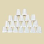 Indian Gardens - Indoor Plastic Glass White Colour Pots for Home Garden | Plastic Plant Pot for Terrace Garden (Set of 20)