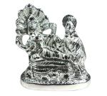 ORIVILLE Traditional Solid German Silver Metal Shri Lakshmi Narayan Idol - 5 inch