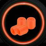 Care N Made | Orange | Luminous Wheels Cap Tire Valve Stem, Glow Luminous at Night, Air Caps Cover Fluorescent, Illuminated Auto Car Wheel Valve Stem Caps Cover Set of 4 Compatible with Mercedes-Benz GLE