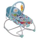 INFANTSO Baby Rocker Portable with Calming Vibrations with Music & Musical Toy Blue