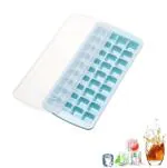 KitchenFest 36 Cavity Food Grade, Flexible Silicone Ice Cube Mold Trays with Lid Cover, 1 Pcs.