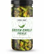 Veganic Green Chilli Pickle | Handmade Hari Mirchi Ka Achar | Ready to Eat Premium Green chilly Pickel 400G