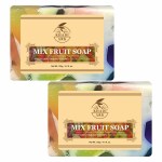KA Khadi Ark Herbal Natural Handmade Mix Fruit Bath Soap 125gm each Pack of 2