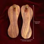 Vedic Vaani Guru (Teacher) Pair Of Wooden Paduka (Charan) Pooja/Mandir/Temple Spiritual Worship (1 Pcs)