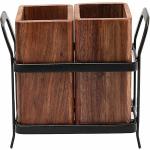 MFS Craft World Empty Cutlery Holder Case (BROWN Holds 15 Pieces)