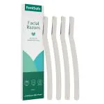 FemiSafe Reusable Face Razor For Women | Painless Facial Hair Removal | Eyebrow Shaper, Upper Lip, Forehead, Peach Fuzz, Chin, Sideburns & Dermaplaning Tool (Pack of 4)