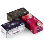 Papyrus Face Tissue Box (Set of 3)| Tissue Box For Home | Facial Tissue Paper | Car Tissue Box | Ultra Soft, Highly Absorbent Face Tissue Wipes Skin | 180 pullsx2 Ply=360 sheets (1 sheet=20x20 cm)