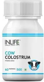 Inlife Cow Colostrum Supplement, 500mg (60 Veg. Capsules) (60 No)