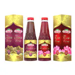 Jai Guruji Rose Fruit and Jeera Fruit Syrup Sharbat (750 ml each pack of 2)