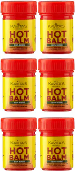 Kavita's Hot Balm Pack of 6 I 100% Herbal
