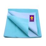 naughty baby Fleece Baby Bed Protecting Mat (BABY BLUE, Large)
