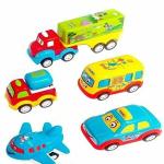 Smartcraft Unbreakable Pull Back Vehicles Unbreakable Mini Fun Autos Toys Cars (Pack of 5 pcs)