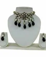 Jn Handicraft Alloy Copper-Plated White Jewel Set For Women And Girls