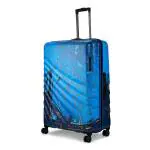 Safari Brooklyn Hardside Suitcase, TSA Lock, 8 Wheels, Small Size, Cabin Luggage Trolley Bag with Antitheft Zipper, Blue Color, 59cm