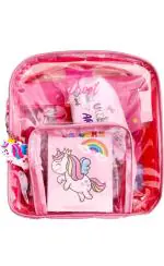 KALRA MAGIC Unicorn Stationery Set for Girls 7 Piece Kit with Diary Pen Pencil Carry Bag and More Birthday Gift (Pack of 7 Item) (Pink)