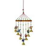 eGharonda Rajasthan Handcrafted Wind Chimes Door/ Wall Hangings (V Shape Elephant)