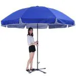 RAINPOPSON Garden Umbrella Outdoor big size with Stand Holder 42in/7ft Outdoor Big Size Waterproof Super Cloth Patio Garden Outdoor Umbrella (7ft/42in) (Blue)
