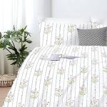 Jaipur Weaves Bedsheet Double Bed - 100% Pure Cotton Bed Sheet with 2 Pillow Covers, Super Soft Bedsheets Set, 90 x 100 Inches / 7.5ft x 8.3ft (White, Pink Striped)