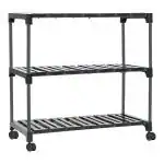 YMRR 3 step Multipurpose Rack with wheels - Color Black