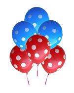 Grand Shop Blue, Red Rubber Toy Balloons Polka Dot