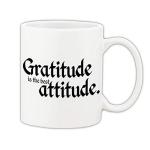 Mug Morning Quotes Mug Gratitude is The Best Attitude Mug Quotes Ceramic Mug 325ml (White)
