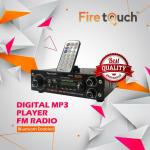 Firetouch TWS Portable Bluetooth 5.0 Speaker FM Radio Speaker with USB 2.0 (Deluxe)- Remote SD Card(Black)