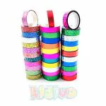Kidivo Multicolor Plastic Glitter Tape Roll (Pack of 36)