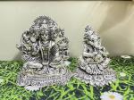 International Gift Silver Brass 5 Mukhi Hanuman And Ganesha Idol With Beautiful Gift Box Packing With Carry Bag, 12 Cm