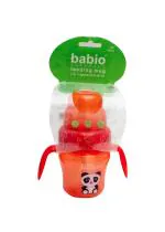 Babio SOFT SPOUT 2 IN 1 SIPPER CUP (STRAW & SPOUT) 4 OZ BPA Free Non Toxic - Plastic (Red)