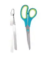 Urban Buy Stainless Steel Roti Chimta Tong With Multipurpose Big Scissor Stainless Steel Kitchen Scissor and Multicolour, Pack of 2